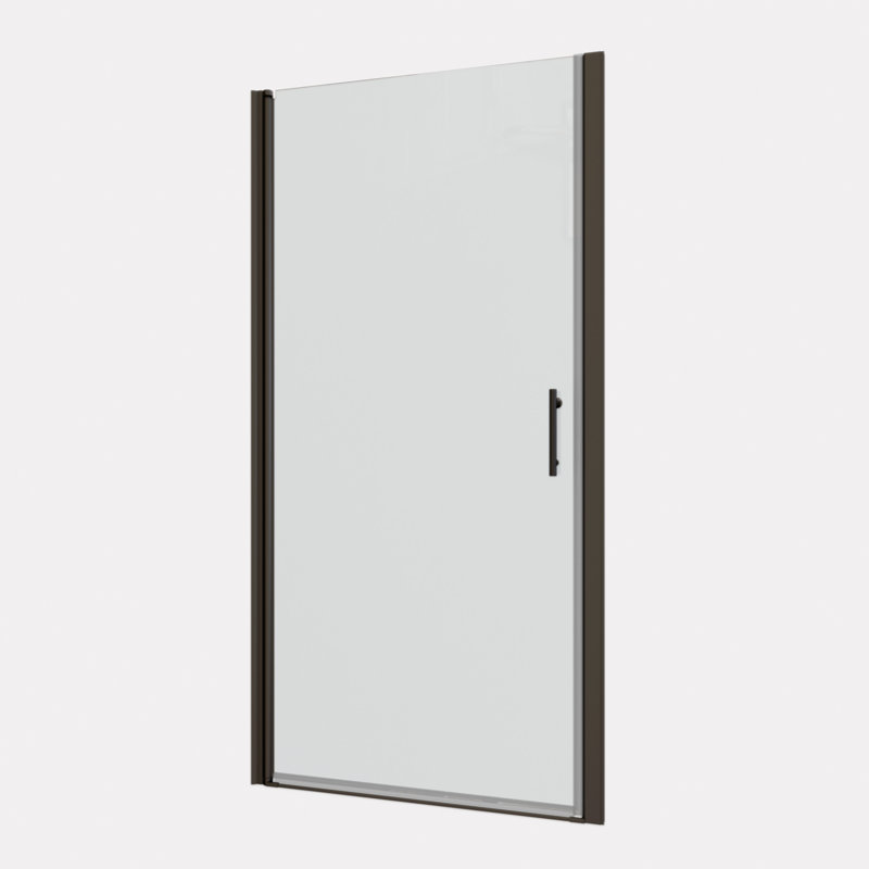 Porte de douche pivotante universelle à ouverture de 1 3/8 po, ouverte à l'extérieur, avec finition en verre trempé de 1/4 po 3472