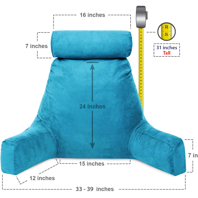 Bed Rest Pillow Cover & Insert, Rodeo Blue