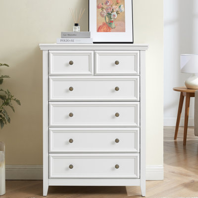 Rajene Faux Wood 6-Drawer Dresser by Red Barrel Studio