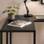 Table d'appoint, console, vestibule, étroit, d'angle, salon, chambre à coucher, stratifié noir, métal noir, contemporain, moderne-1788059913