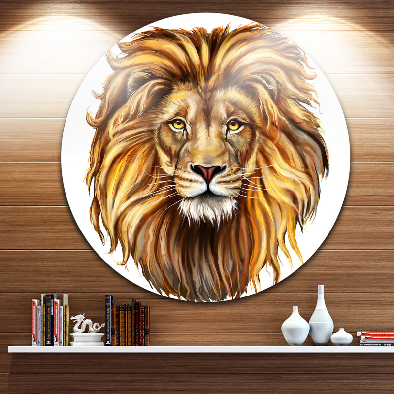 Alfaro King Lion Aslan - impression d'art graphique, H 23 po x l 23 po x P 1 po, Métal