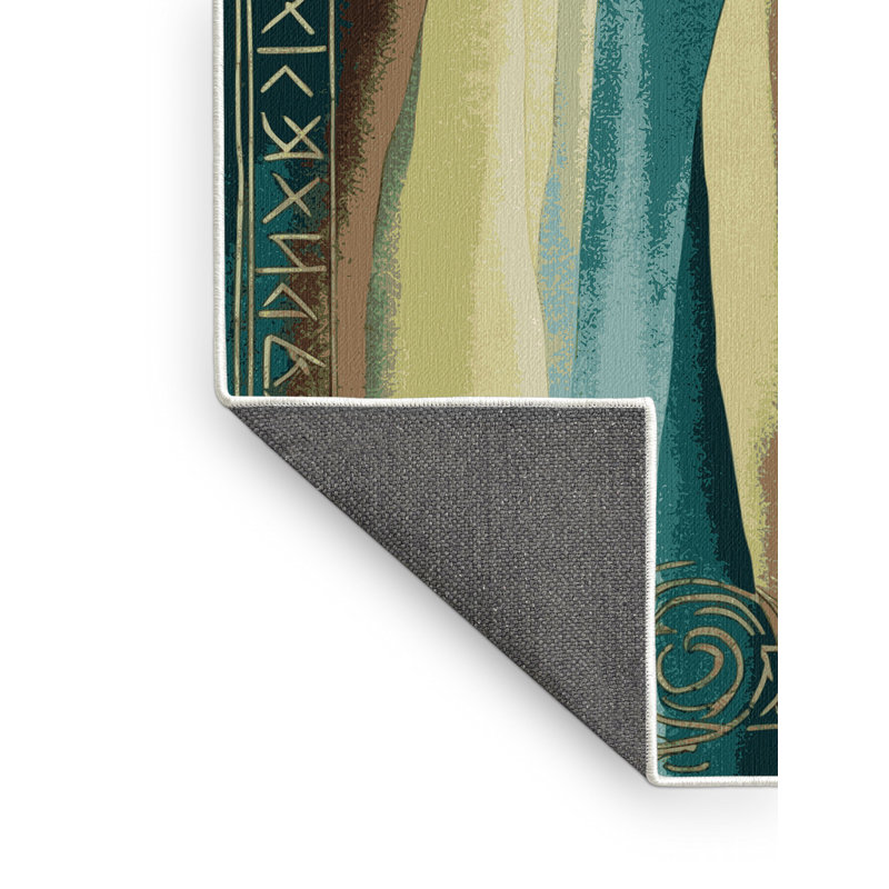 Ethereal Streams Rug, Round 8'