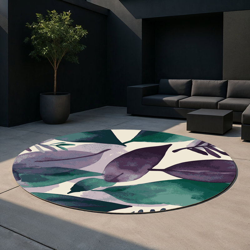 Tapis intérieur et extérieur Veiled, Rond 5 pi