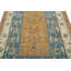 Tapis beige clair en laine noué à la main 5,5 pi x 8 pi de style tribal turc