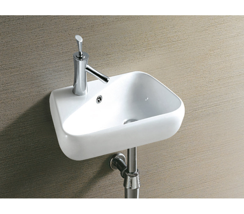 Elanti 11'' White Ceramic Rectangular Bathroom Sink
