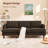 3 Seater Sofa 89" Upholstered Sofa Couch with Square Arm for Living Room-981048125