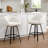 Absalom Swivel Upholstered 26.4" Sherpa Counter Stool with Metal Frame-830408050-839629862