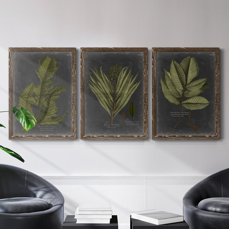 «Luminous Bay I», ensemble de 3 peintures sur toile encadrées, H 37,5 po x l 82,5 po x P 1,5 po, Noyer
