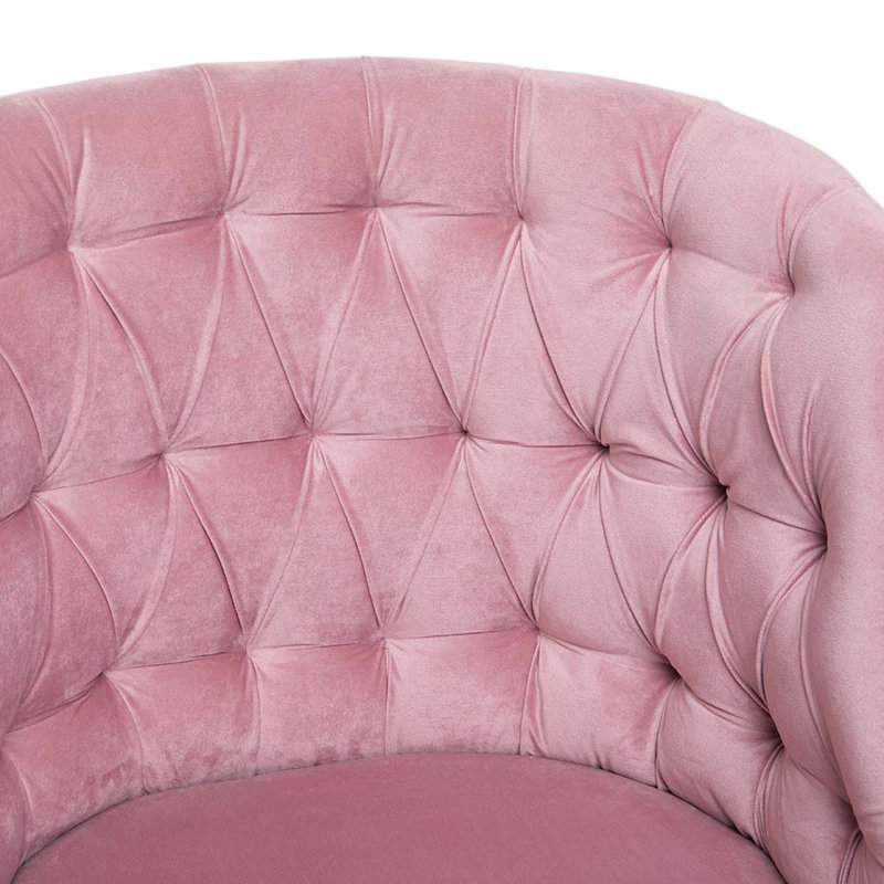Duerr Velvet Office Chair, Pink