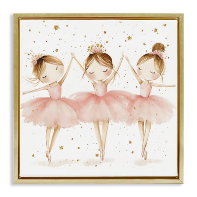 Trio Of Ballerinas Floating Frame, design by Creative Studio