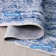 Bainville Oriental Machine Braided Rectangle Polyester Area Rug in Blue
