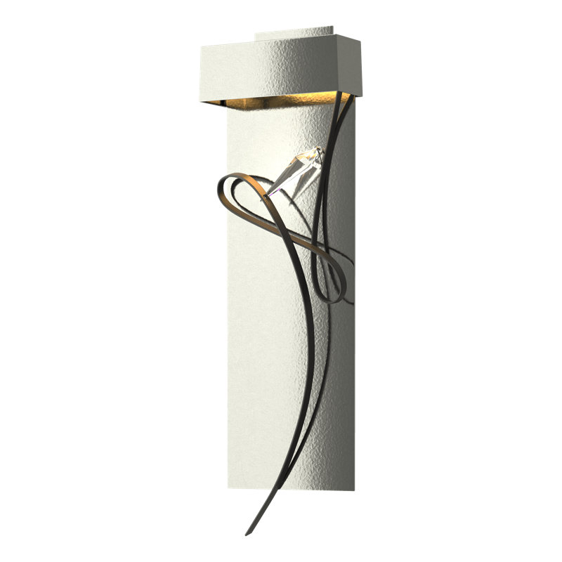 Rhapsody 1-Light LED Flush Mounted Sconce, Sterling, Black