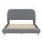 Lit plateforme tapissier de forme incurvée avec tissu épais-1732393816