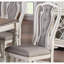 2 chaises de salle à manger en blanc et gris antique, dossier, siège rembourré, blanc exquis contemporain / gris (2 pièces), coussin de dossier, intrigant
