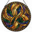 Panneau de vitrail 12 "H Celtic Knot-1469544325
