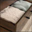 Commode 4 tiroirs, finition brune