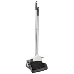 OXO Good Grips Lightweight Aluminum Frame Any Angle Household Broom, Silver  