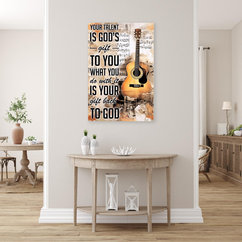 «Your Talent Is Gods Gift», impression sur toile, H 36 po x l 24 po x P 1,25 po