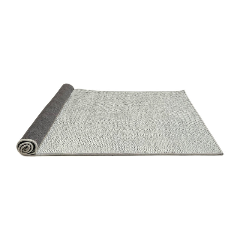 Tapis gris contemporain Hussain, Rond 8 pi x 8 pi