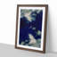 Crescent Moon Through the Clouds in Abstract - Picture Frame Graphic Art Print-55682694-55682693