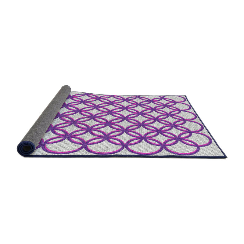 Tapis mauve à motif géométrique Knupp, Rond 3 pi