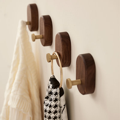 No-Drill Wooden Wall Hook (Single)