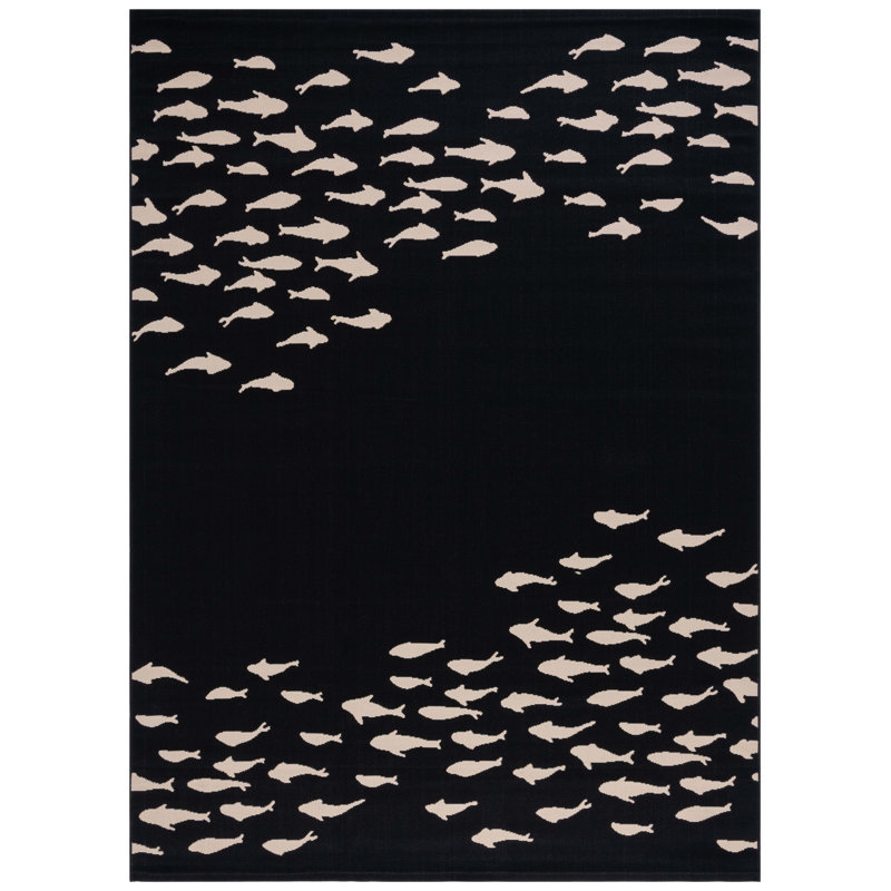 Tapis noir / beige Arley Cy6077, Rectangle 6 pi 7 po x 9 pi 6 po