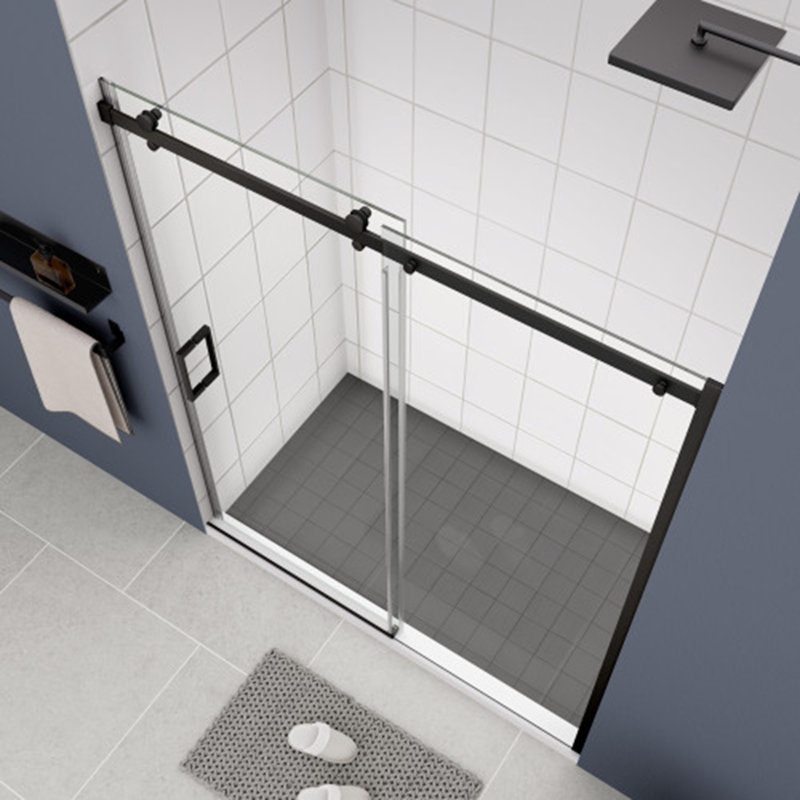 Porte de douche coulissante lisse avec verre trempé épais