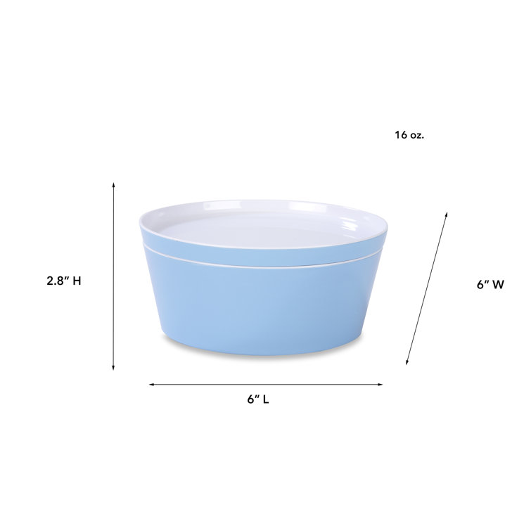Sky Blue 12 oz Plastic Bowls