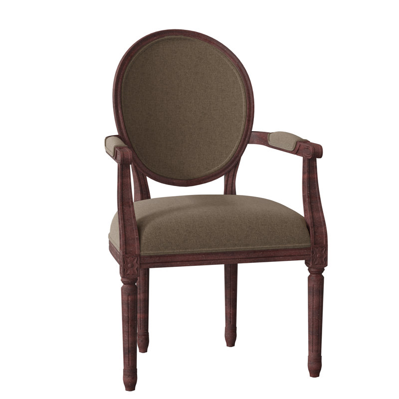 Helena Upholstered King Louis Back Arm Chair, Montego Bay, 8794 Parchment