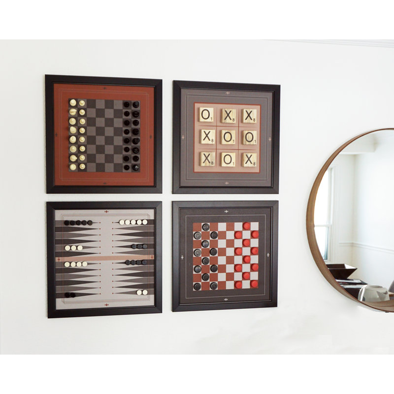 Home Magnetics Handmade 18'' L Solid + Manufactured Wood Checkers Game Set