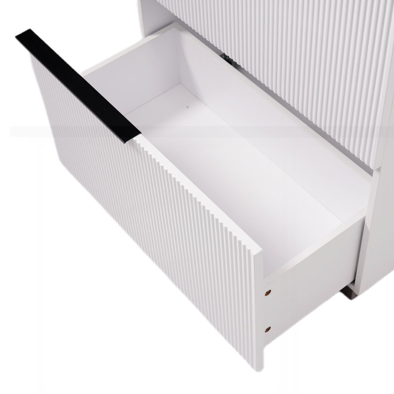 Meuble-lavabo 30 po avec lavabo en céramique et tiroirs pleine extension, Blanc