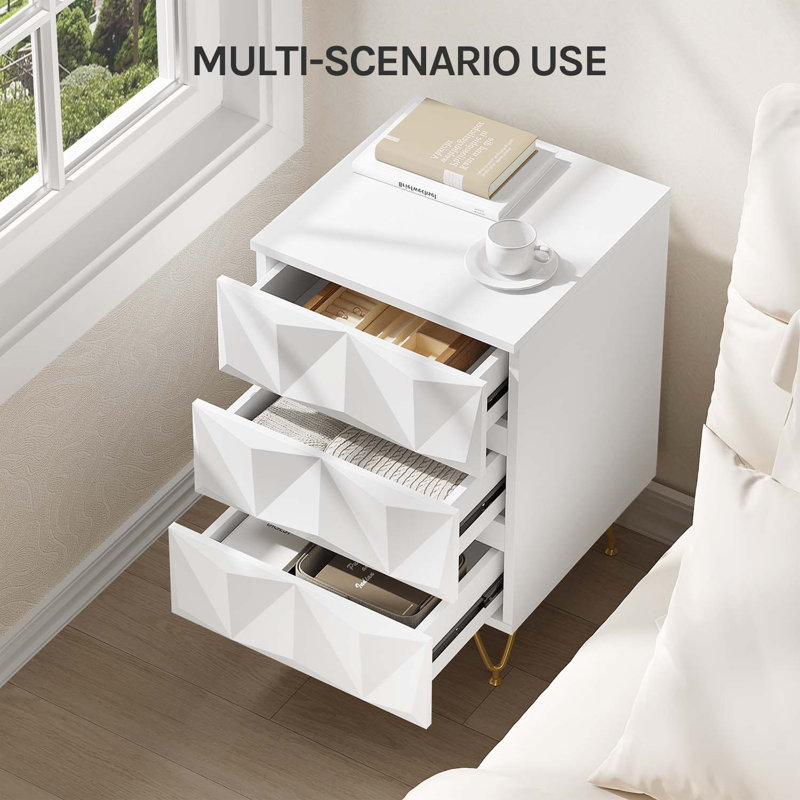 Armadeo 40cm W Manufactured Wood Bedside Table