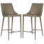 Tabouret de comptoir en similicuir de style moderne avec structure en fer chromé Bohy-1586220873