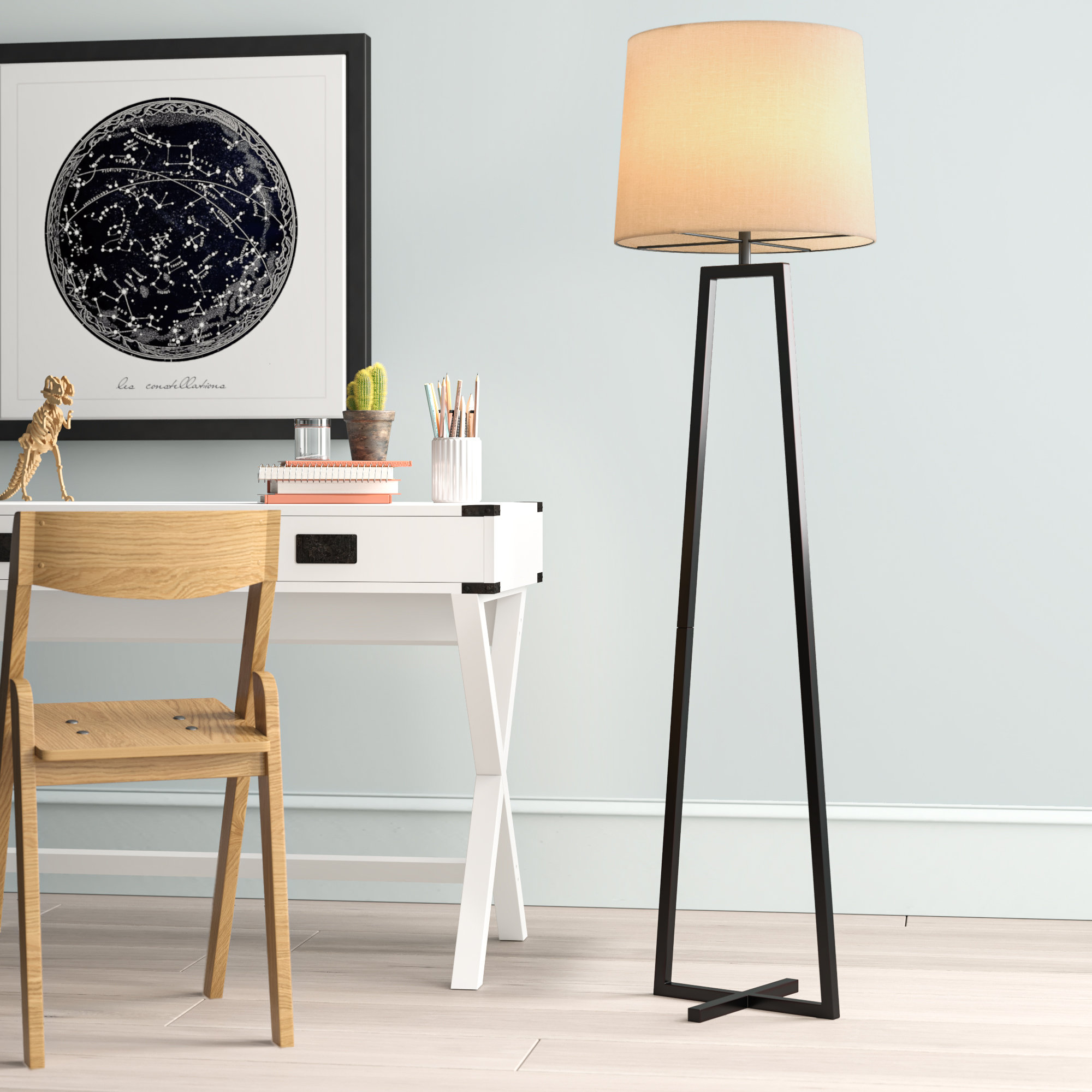 Wade Logan® Aristotel 58'' Oil Rubbed Bronze Traditional Floor Lamp & Reviews Wayfair