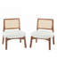 Ensemble de chaises d'appoint rembourrées en polyester avec structure en bois robuste
