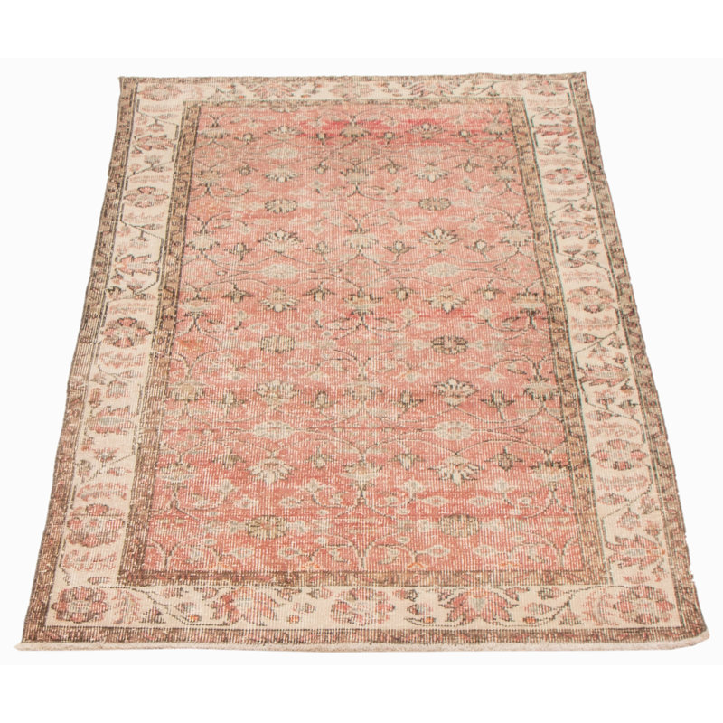 Tapis rouge clair Garwin 3 pi 9 po x 6 pi 10 po