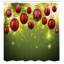 Rideau de douche simple rouge et doré de noël-22028279