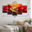 Crimson Serenity of Vibrant Red Poppies II - Art mural coquelicots - Tradi Wall Art Decor diamant