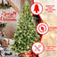 Arbre de Noël pré-enfilé de 4 pi avec 200 lumières ultralumineuses blanc chaud, apparence réaliste, installation simple, support pour décoration d'aspect réaliste de 48 pouces, décoration festive rapide
