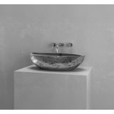 Vast Studio Vessel Sink – Oval Countertop Basin with Smooth Interior, Metallic Luxury Finish & Modern Spa-Inspired Sculpted Design