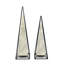 Sagebrook Home 2-Pieces 26/21" Carlisle Large Black And White Pyramids
