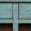 Approx. 91 Inches Wide  Counter Table with Three Drawers Distressed Blue