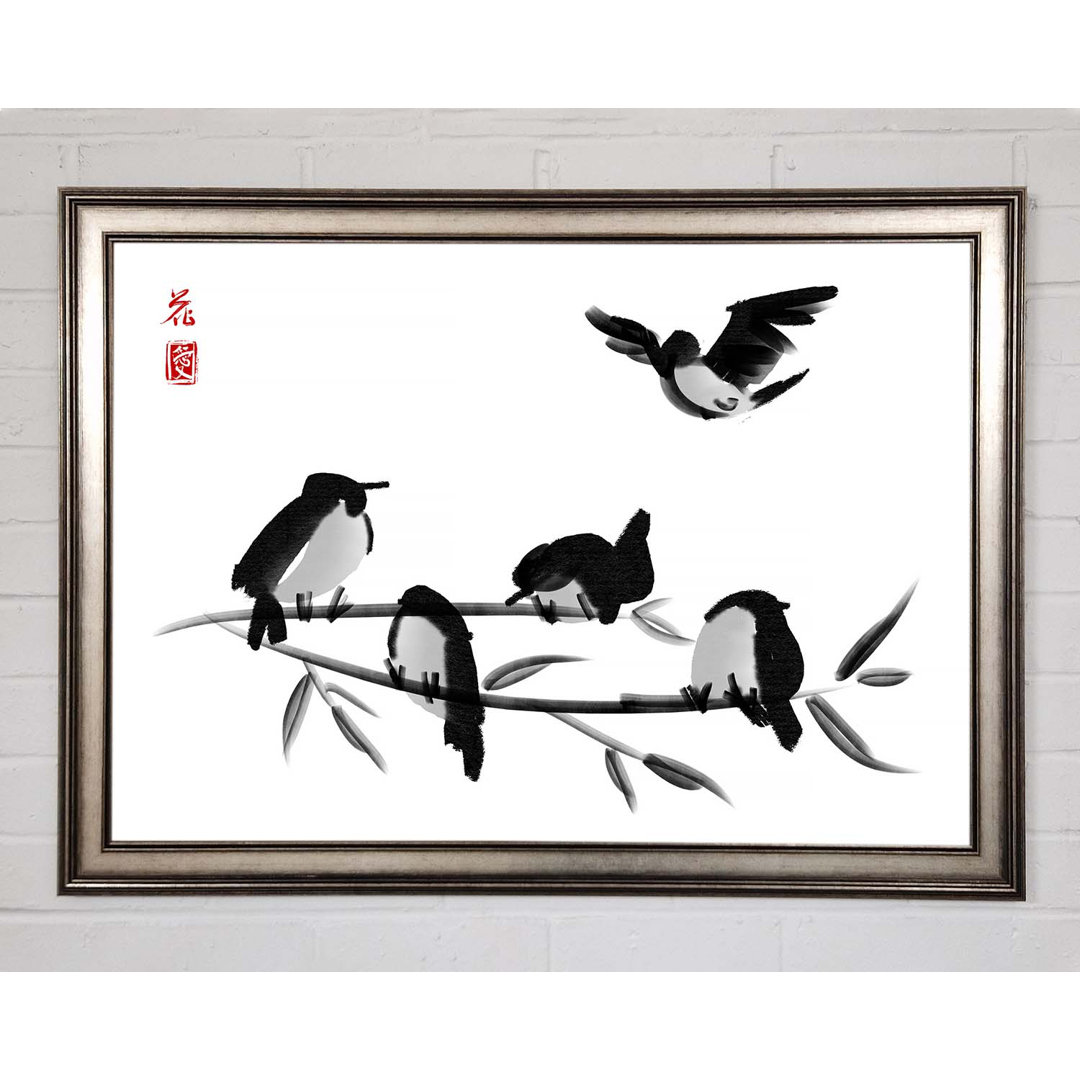 Gerahmtes Leinwandbild Chinese Birds