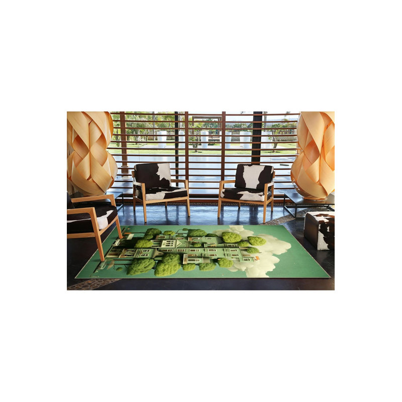 Tapis tissé Green Green, Sous-tapis rectangulaire 4 pi 7 po x 6 pi 7 po inc
