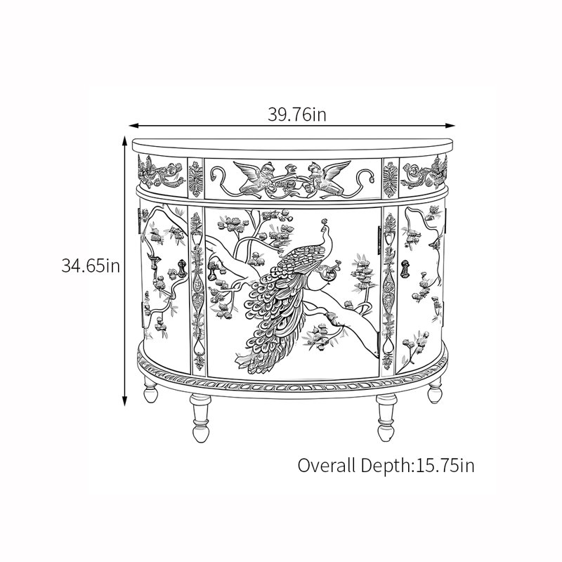 Armoire de rangement peinte à la main