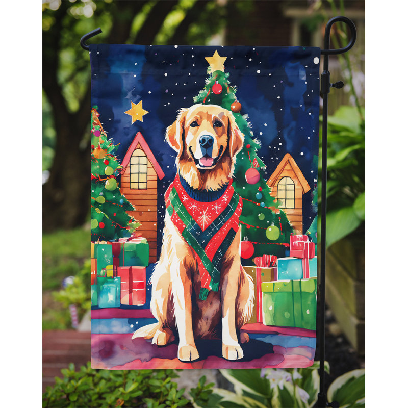 Drapeau de jardin en polyester à 2 faces, H 15,5 po x l 11,25 po