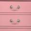 Table de chevet 3 tiroirs LouisPhillipe, rose-915205750