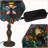14.7 ''H Stained Glass Baroque Table Lamp, Decorative Nightstand Lamp With Bulbs