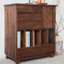 Armoire latérale de rangement en bois massif de style Wabi-sabi